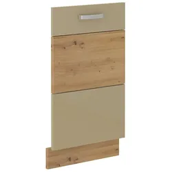 Frontblende vollintegrierten Geschirrspüler 45 Eiche Artisan + Cappuccino Glanz