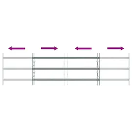vidaXL Fenstergitter Verstellbar mit 3 Querstäben 1000-1500 mm