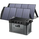 Allpowers - Tragbares Powerstation (s2000 Pro) 1451wh 2400w Akku Solargenerator Mobiler Stromspeicher Power Station(4000w Spitzenwert) Mit 2x 200w Faltbares Solarpanel Für Home Notfall Camping Rv Reise