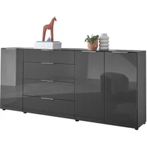 Die Möbelfundgrube Sideboard Santorin 226 x 99 x 40 cm Anthrazit / Grau