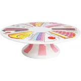 Blond Amsterdam Tortenplatte, Mehrfarbig, Keramik, 32.7x9.2x32.9 cm, Tischkultur – Servieren, Servierplatten