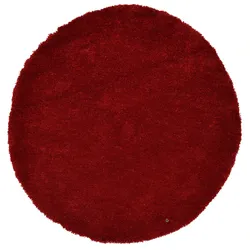 Hochflor-Teppich TOM TAILOR HOME "Shaggy Teppich Cozy", rot, H:25mm Ø:100cm, Polyester, Teppiche, Uni Farben, auch in Pastell Farben, weich & kuschelig