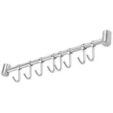 Intirilife Hängeleiste für die Küche aus Edelstahl mit 8 Haken - 47.7 x 3.4 x 2.2 cm Kochen, Küchenhelfer, Sonstige Küchenhelfer