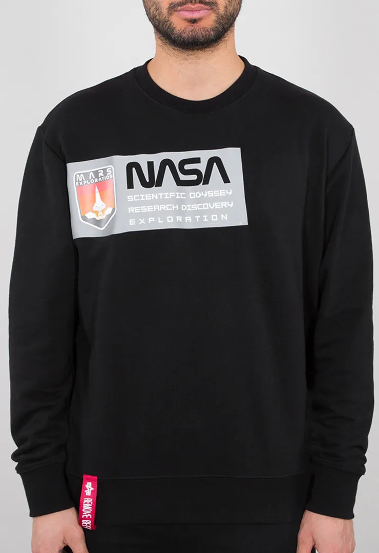 Alpha Industries Mars Reflective Sweatshirt, zwart, L Voorman