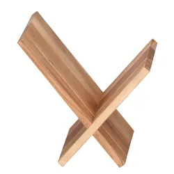 KADIMA DESIGN Zeitungsständer NAKO Massiv: Handgefertigt, X-Form, Sheeshamholz, pflegeleicht