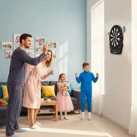 Homcom Elektronische Dartscheibe Dartboard Soundeffekte LED Anzeige 27 Spiele