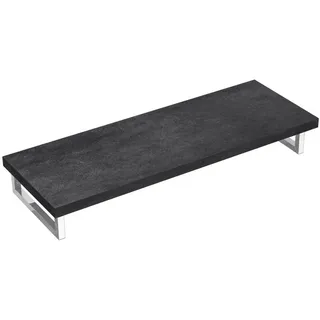 doporro Waschtischplatte für Waschbecken Holzplatte Waschtischkonsole Eiche Badezimmer grau 140 cm x 5 cm x 45 cm