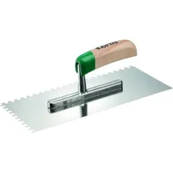 Glättekelle gezahnt rostfrei 280x130mm Zahnung 6x6