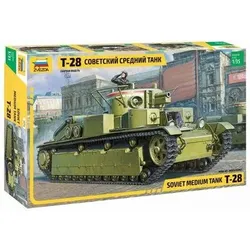 ZVEZDA 500783694 1:35 T-28 Russischer schwerer Panzer