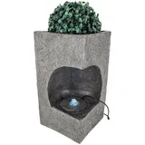 abc HOME Zimmerbrunnen mit Pflanzentopf, LEDs