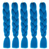 5 Stücke Jumbo Braids Extensions, 120cm Kunsthaar zum Einflechten Twist Zöpfe Synthetik Crochet Hair Flechthaar Haarverlängerungen Einfarbige Ombre Jumbo Zöpfe Haar Flechten Extensions für Crochet