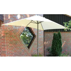 Sonnenschirm 250x145 cm 6 Streben Stahl/Polyester 180gr/m2 creme