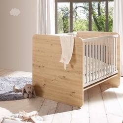 Mäusbacher Babybett Lilly 70 x 140 cm Holzoptik Asteiche