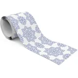 Muralo Tapetenbordüre Ornamente 10 cm 300 g Blau/Weiß 10x300