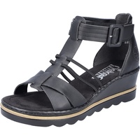 RIEKER Damen 67480 Sandalen, schwarz, 38 EU