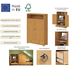 OTTO home Gotland Home Office Schrank 180 x 125 x 40 cm Weiß