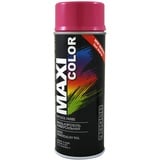 Maxi Color NEW QUALITY Sprühlack Lackspray Glanz 400ml Universelle spray Nitro-zellulose Farbe Sprühlack schnell trocknender Sprühfarbe (RAL 4010 telemagenta glänzend)