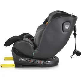 Cangaroo Kindersitz i-Size Castor (40-150cm) Gruppe 0/1/2/3 Isofix, Kopfschutz grau - Grau/Schwarz