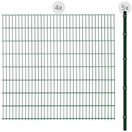 Arvotec Doppelstabmattenzaun "ESSENTIAL 163 zum Einbetonieren" Zaunelemente Zaunhöhe 163 cm, Zaunlänge 2 - 60 m Gr. H/L: 163 cm x 8 m H/L: 163 cm, grün (dunkelgrün) Zaunelemente