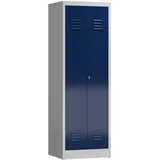Classix Spind enzianblau, lichtgrau X-510421, 1 Schließfach 59,0 x 50,0 x 180,0 cm