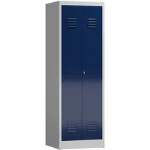 Classix Spind enzianblau, lichtgrau X-510421, 1 Schließfach 59,0 x 50,0 x 180,0 cm