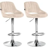 CLP Barhocker Milet Samt Creme