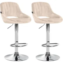 CLP Barhocker Milet Samt Creme