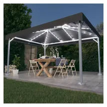 vidaXL Pavillon 4 x 3 m inkl. 4 Seitenteile Grau
