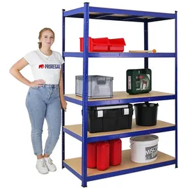Proregal Schwerlastregal Taurus HxBxT 180 x 120 x 60 cm Fachlast 175 kg Blau Metall, Rechteckig, 120x180x60 Freizeit, Heimwerken, Werkstatt, Schwerlastregale