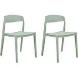 Beliani Esszimmerstuhl 2er Set Mintgrün