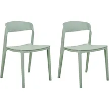 Beliani Esszimmerstuhl 2er Set Mintgrün