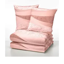 Bettwäsche BIBERNA Gr. 1, rosa (rosé), 135cm x 200cm, Bettbezüge: Kissenbezüge:, 2-teilige Garnitur St., Feinbiber, 80cm x 80cm, Feinbiber, 100% Baumwolle, Bettwäsche