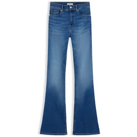 Tommy Hilfiger Bootcut-Jeans "FLARE KATY RW", Damen, Gr. 29, Länge 30, blau (katy mid), Denim/Jeans, Obermaterial: 78% Baumwolle, 12% Lyocell, 7% Elastomultiester, 3% Elasthan, unifarben, lang, Jeans, Baumwollmischung, Stretch, in ausgestellter Form
