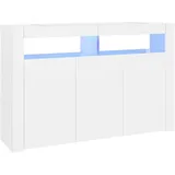 vidaXL Sideboard 115,5 x 75 x 30 cm weiß LED