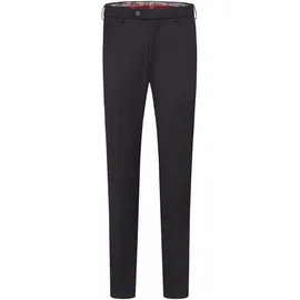 Meyer Anzughose "Bonn", Herren, Gr. 28, Normalgrößen, blau, 53% Polyester, 45% Wolle, 2% Elasthan, unifarben, slim fit lang, Hosen Anzughose, mit 4-Way-Stretch