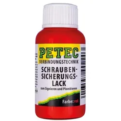 PETEC Schraubensicherungslack rot (20 ml) Plombe, Versiegelung Rot  90220