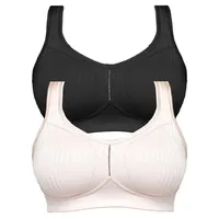 SUSA 2er Pack Entlastungs BH Cremona in NUDE Schwarz