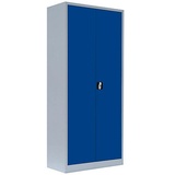 LÜLLMANN Putzmittelschrank 545521 enzianblau, lichtgrau 80,0 x 38,3 x 180,0 cm, aufgebaut