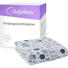 DAILYDREAM Gewichtsdecke Kinder aus 100% Baumwolle, Edition Wald