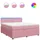 vidaXL Boxspringbett mit Matratze Rosa 180x200 cm Samt