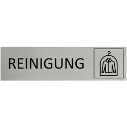 CombiCraft Aluminium Türschild Reinigung 165x45mm mit 3M-Tape