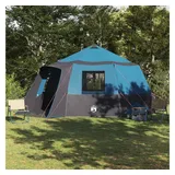 vidaXL Kabine Zelt 12-Personen Blau/Grau