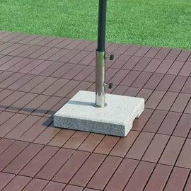 casa.pro Schirmständer Granit 38 x 6,5 x 38 cm Grau