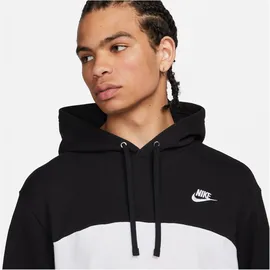 Nike Club Fleece French Terry Color-Blocked Hoodie Herren 010 black/white/white L