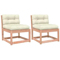 vidaXL Gartensofas mit Kissen 2 Stk. Massivholz Douglasie