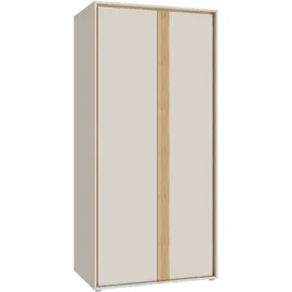 Forte Drehtürenschrank WEXLIN 91,3 x 193,7 x 60 cm Beige