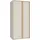 Forte Drehtürenschrank WEXLIN 91,3 x 193,7 x 60 cm Beige