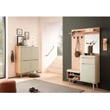 Home Affaire »Torge, Garderobe mit Stauraum, Garderobenschrank im Scandic Design«, (Set, 2 St.), enthält Highboard und Garderobe mit Spiegel, in zwei Farben