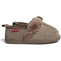 Reissner Lammfelle | Engel Hausschuhe Rhodos | Veloursleder | Innenfutter echtes Merino Lammfell | mit Fellkranz | 39 braun - 39 EU