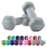 Miweba Sports Neopren Hantelset NKH100 | Profi Hantel - Hexagon Hanteln Set - Kurzhanteln - Kurzhantel Set - Gymnastikhanteln - Hantel Set - Dumbbell - 0,5-10 Kg (2X 0.5 kg, Grau)